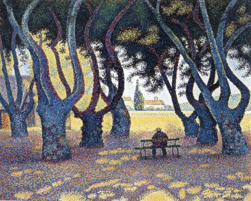 Paul Signac plane trees place des lices china oil painting image